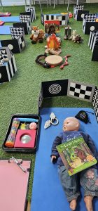 Gruffalo sensory story set up for Baby Sensory